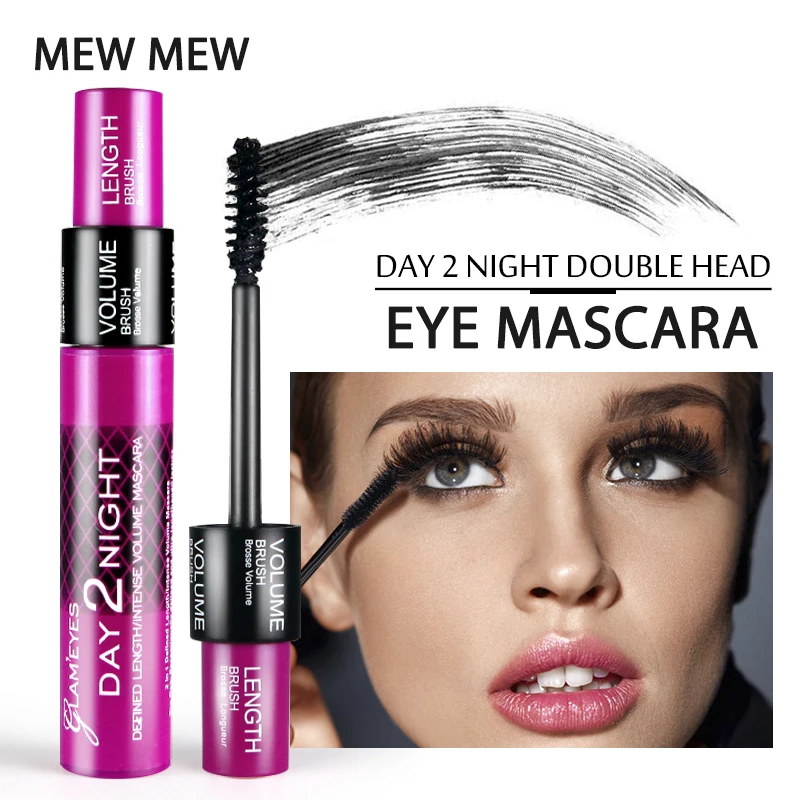MEW MEW Waterproof 3D Mascara 2 in 1 Volume Lengthening Make Up 4D Silk ...