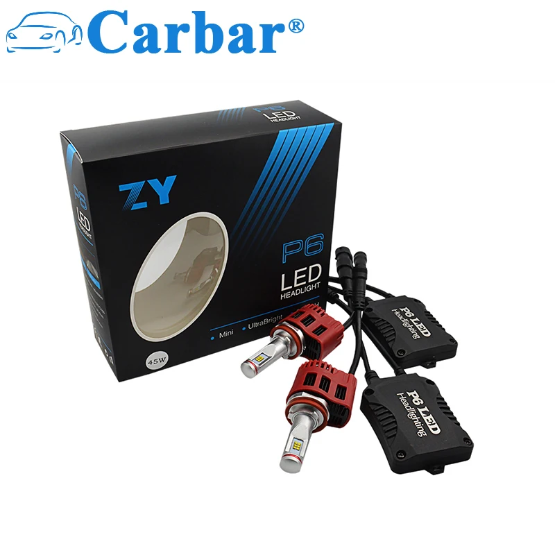 

Carbar# H11 LED Headlight Bulb P6 Series LED Headlight 2 Pcs Headlights H8 H9 90W 9000lm/set High Quality LED Chips Fog Light H8