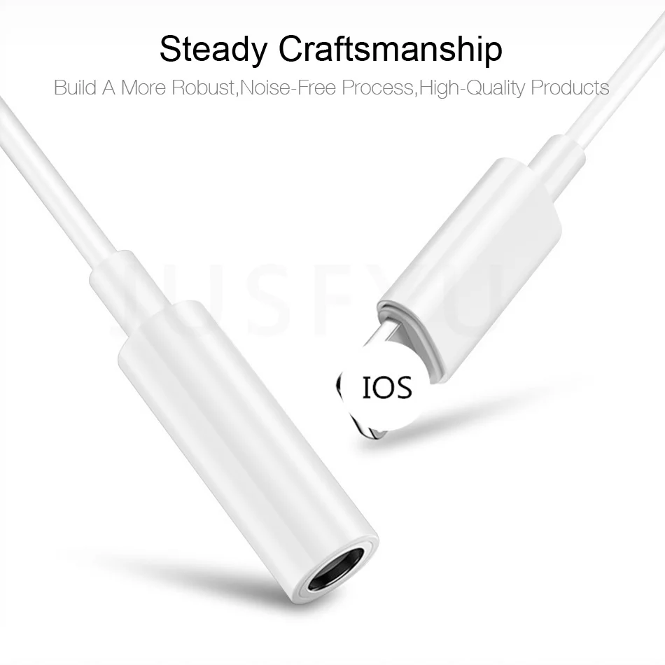 Fit All IOS System For iPhone 3.5mm Jack AUX Headphone Adapter Cable For 8 7 X XS MAX XR 3.5 Headset Audio Adaptador Adaptateur