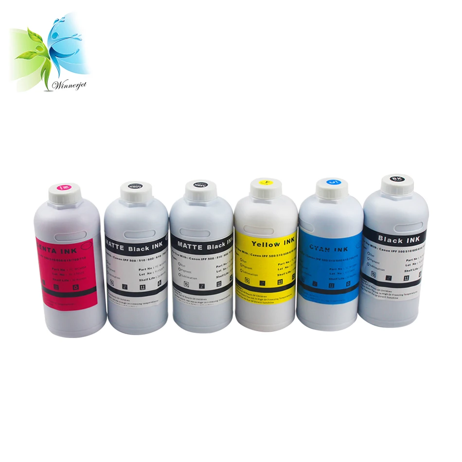 6 цветов PFI-102 чернила на водной основе для Canon IPF 500 510 600 610 700 710 Dye Ink