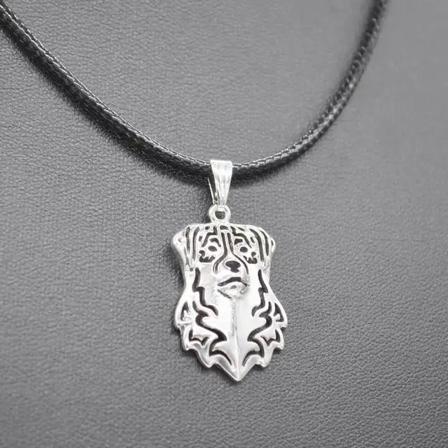 Collana da donna con catena in corda, gioielli animali in lega, cane pastore australiano 1