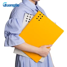

GUANGBO Lever Arch with Pen Holder Cut File Folder Finger Pull Documents Clips Waterproof A4 Paper File Folder Office Stationery