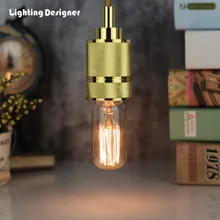 T38 короткозамкнутый декоративные лампочки Эдисона E27 лампа накаливания 220 В 40 Вт Праздничные огни 40 Вт лампа декор свет Amber