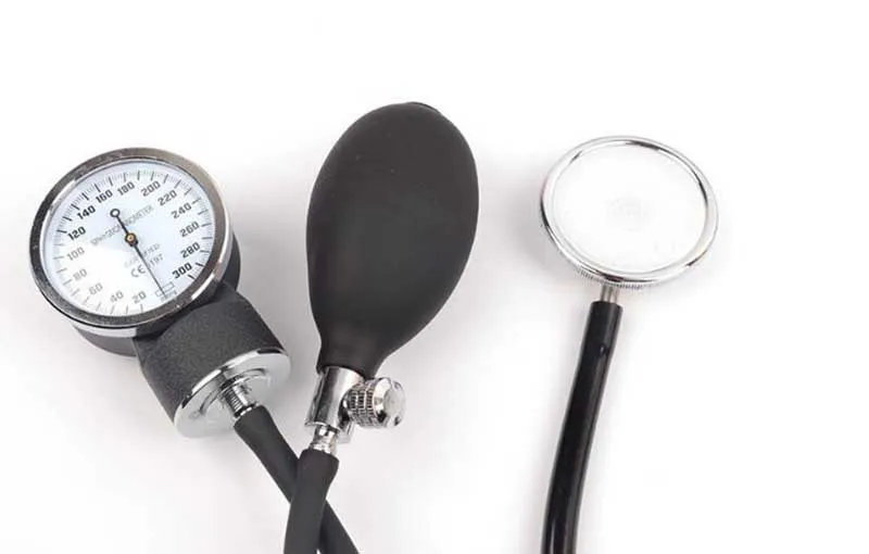 HANRIVER Manual blood pressure strap stethoscope hemomanometer arm type blood pressure double tube double stethoscope manually