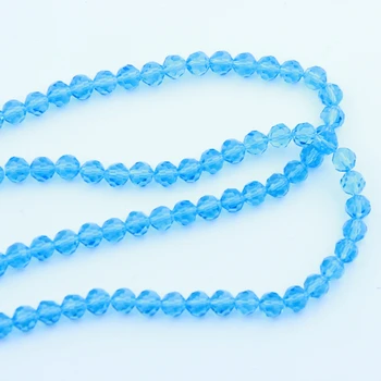 

Aquamarine Crystal Balls 8-10mm Flet (720-1440pcs) 32 Faceted Glass Football Cut Beads In Crafts For Home Decoration DIY