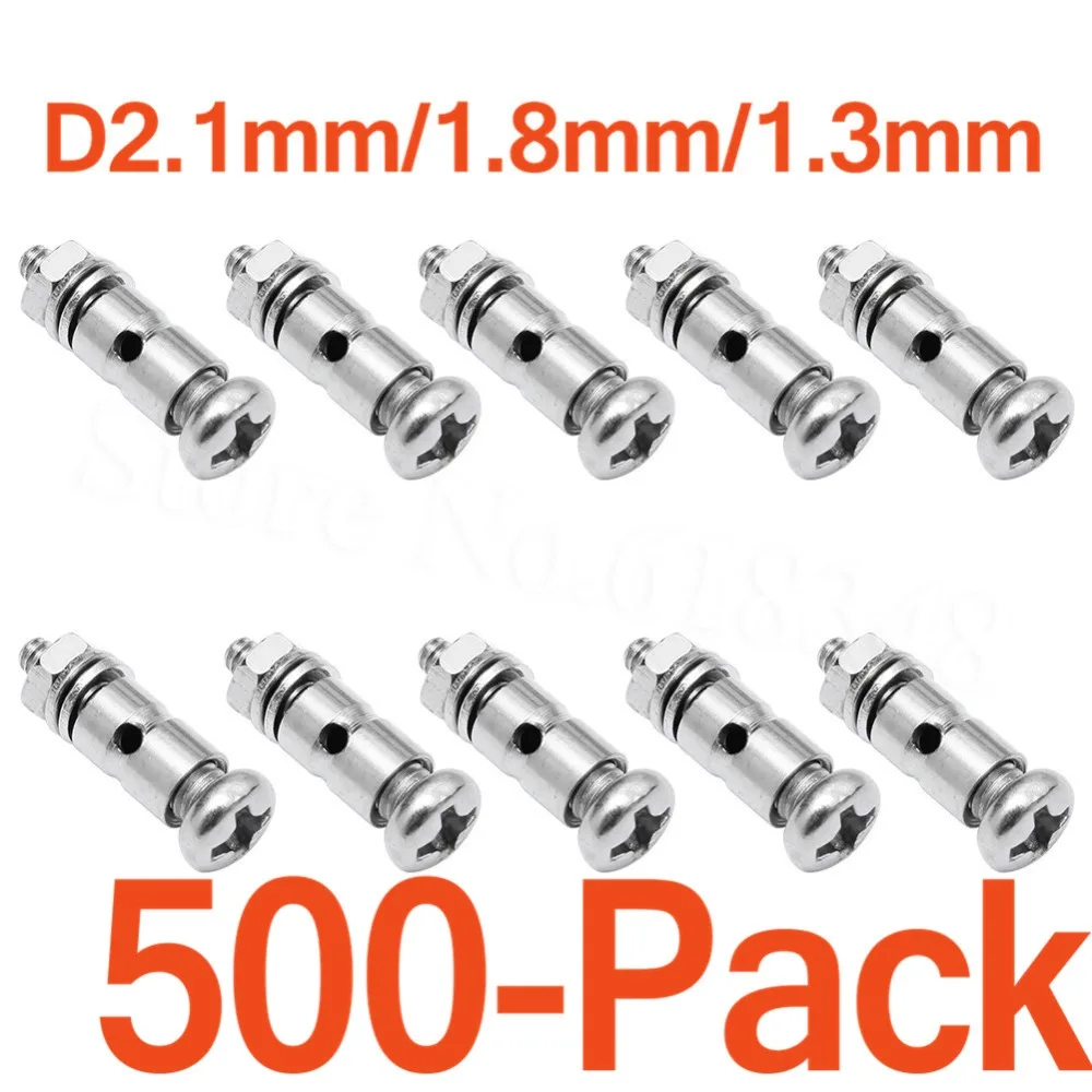 500x Push Rods Connectors Linkage Stoppers D2.1mm D1.8mm D1.3mm For Rc