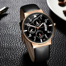 Business Watch Design Luminous Mens Casual Quartz Brand Watches Leather Strap Modern Gift WristWatch Relogio Masculino Business Watch Design Luminous Mens Casual Quartz Brand Watches Leather Strap Modern Gift WristWatch Relogio Masculino