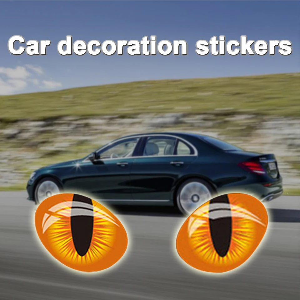 atreus 2x 3d cat eye car window stickers for toyota corolla avensis seat leon jeep fiat skoda fabia rapid renault captur duster car window sticker stickers for toyotafor toyota aliexpress