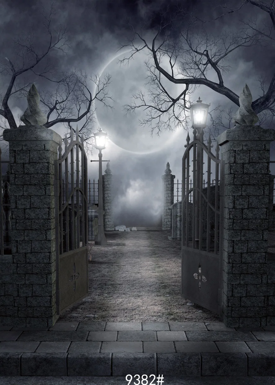 

Halloween Horror Night Photo Background Thin Vinyl Photograph Backdrops