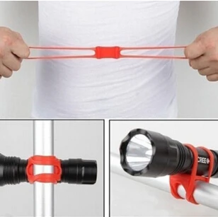 2Pcs/lot Rope Cycle Bicicleta Torch Flashlight Bandages Handlebar Strap Bike Front Light Holder Phone Fixing Elastic Tie | Спорт и
