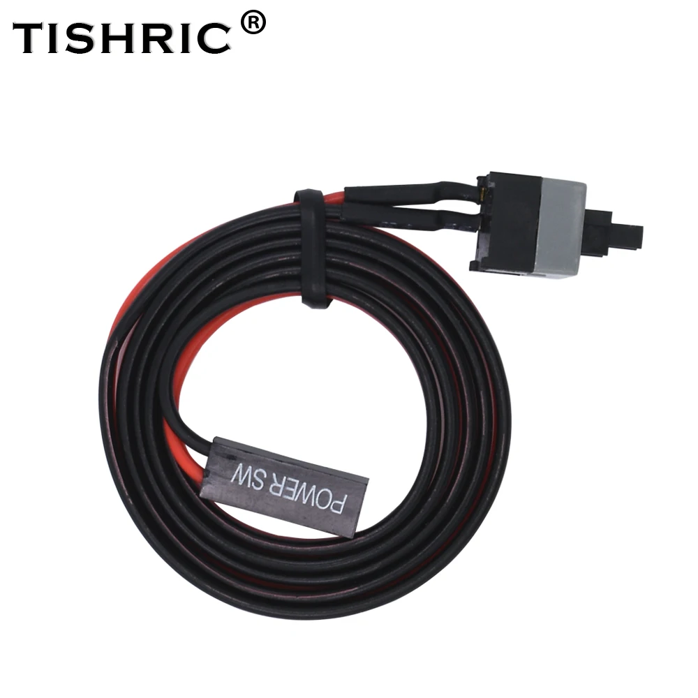 

TISIRIC 100pcs New 50cm Host Motherboard PC power button SW Switch On/OFF Cable Reset Adapter Cord For BTC Mining Miner Machine