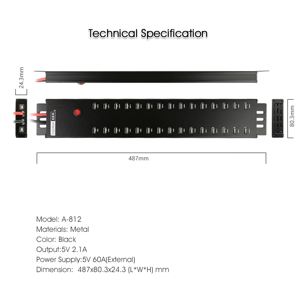 Sipolar промышленный концентратор USB 2,0 с 30 портами, высокоскоростной usb por концентратор для смартфонов и планшетов, a-812 для зарядки и синхронизации данных