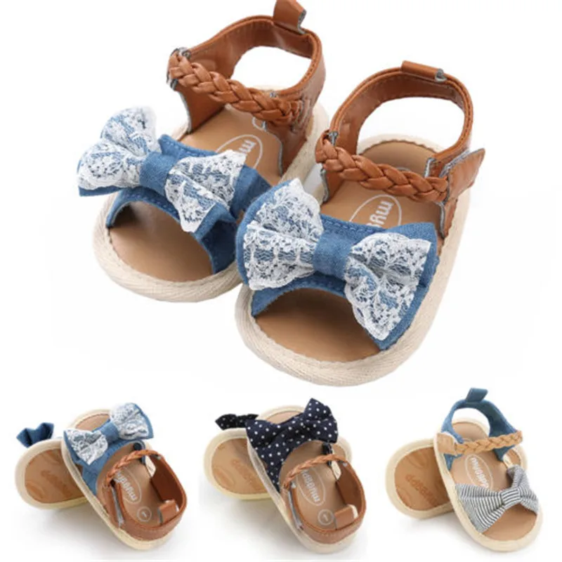 

Summer Baby Girls Kids Toddler Newborn Hollow Princess Geometry Bow Shoes casual Beach Sandals One Pair Baby Shoes