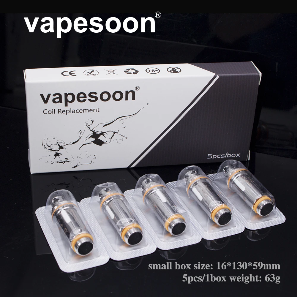 5 шт. Аутентичные VapeSoon замена катушки головки для Cleito Танк двойной Clapton катушки 0.4ohm