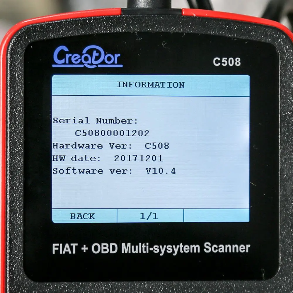Автоматический сканер Creator C508 работает для FIAT/Alfa/Abrath/Lancia подушка безопасности/ABS полная система OBDII сканер Авто диагностический инструмент