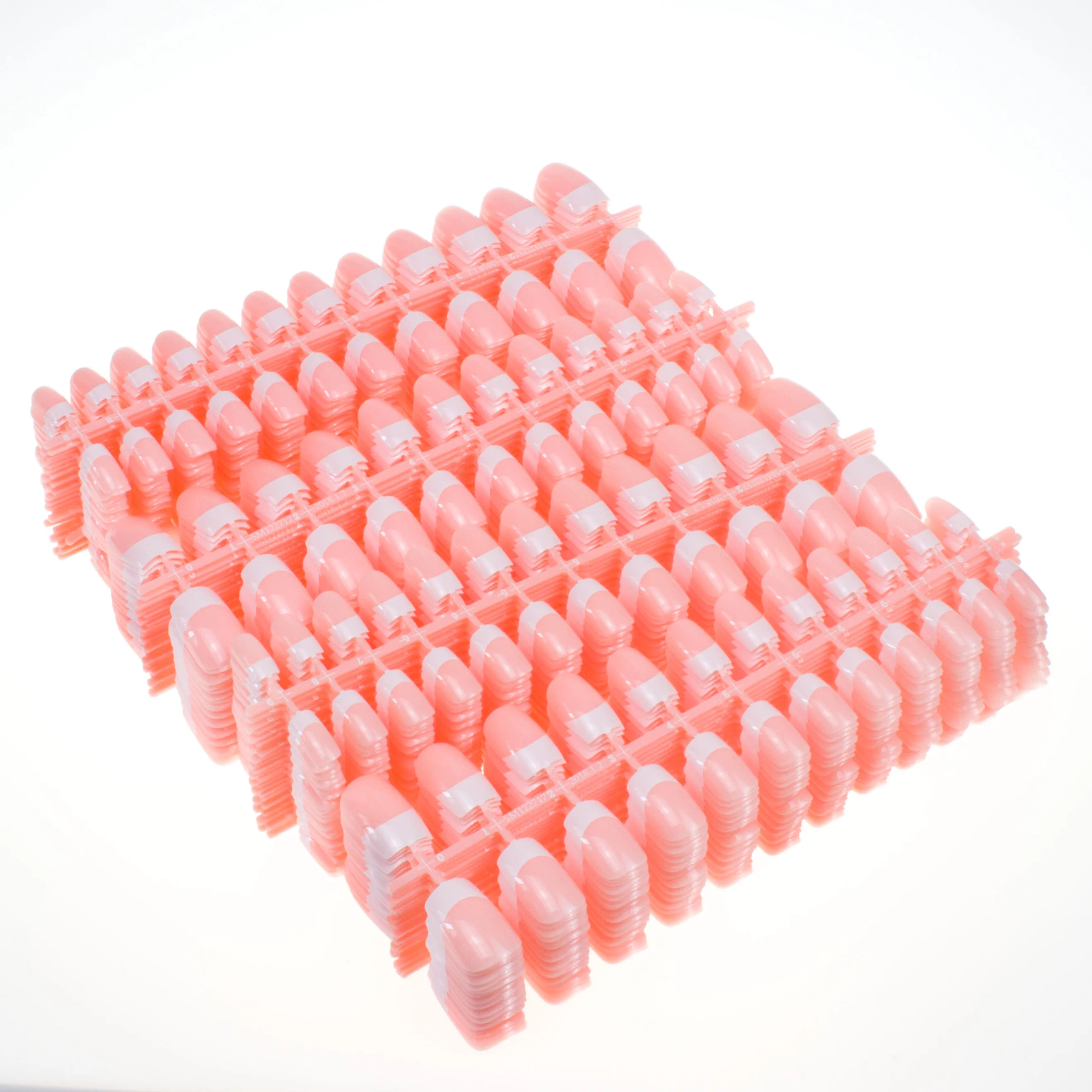 

100sheets 2400pcs Classical French Fake Nails Wholesale Short Natural French Nails False Batch Sale Nail Art Store Basic Tools