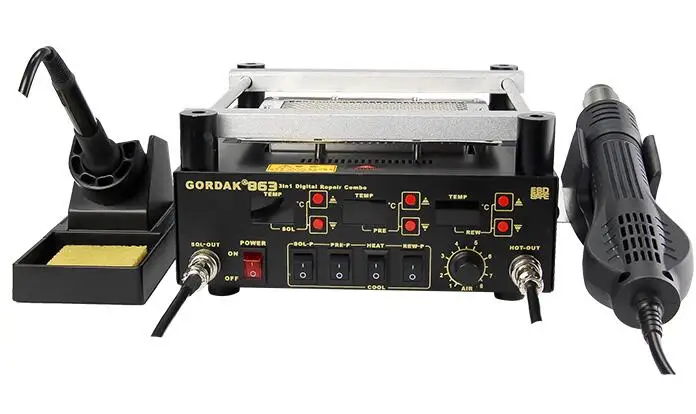 

Multi-functional welding platform Hot Air Heat Gun BGA Rework Station Electric Soldering iron IR Infrared Preheating Station