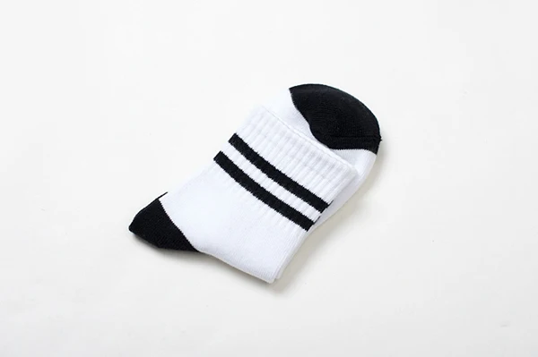 Daivsxicai детские носки дети цветные модные две полосы в носки без пятки для мальчиков классический Носки для девочек для детей 5 пар/лот - Цвет: Pin White