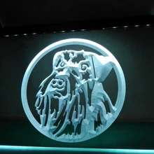 LB687-шнауцер собака витрина для домашних животных светодиодный неоновый свет Знак Домашний Декор ремесла