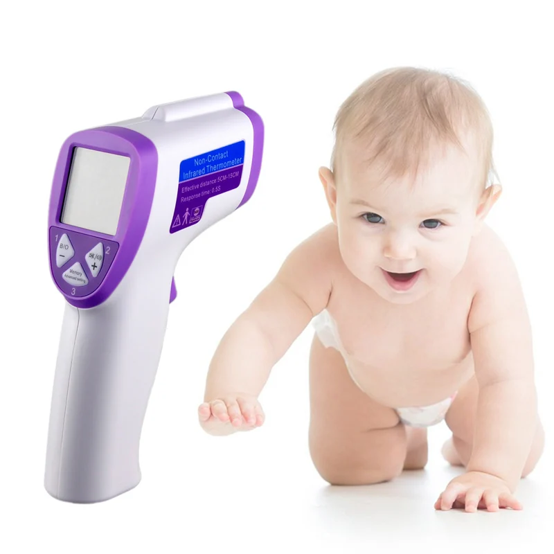 

1Pcs Adult Kids Forehead Auto Lcd Display Body Water Electronic Infrared Fever Digital Baby Thermometer Non-contact Baby Care