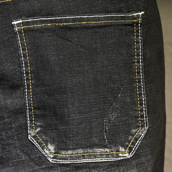 Для мужчин Уличная Рваные джинсы короткие модные Повседневное свободные Для мужчин s отверстия летние бермуды черный прямые шорты из джинсовой ткани плюс Размеры