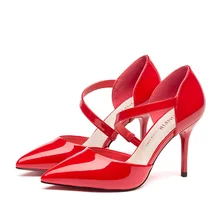 3 Color Women’s Thin High Heel Buckle Poined Toe Pumps Female Elegant Evening Heeled Shoes Ladies Red Bottom Heels For Women Hot