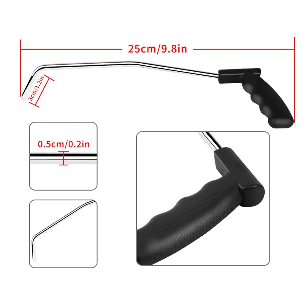 Супер PDR набор инструментов, мини лом из нержавеющей стали, толкатели, крючки, инструменты, ломы, монтировка, безболезненные Инструменты для ремонта вмятин, авто инструментарий