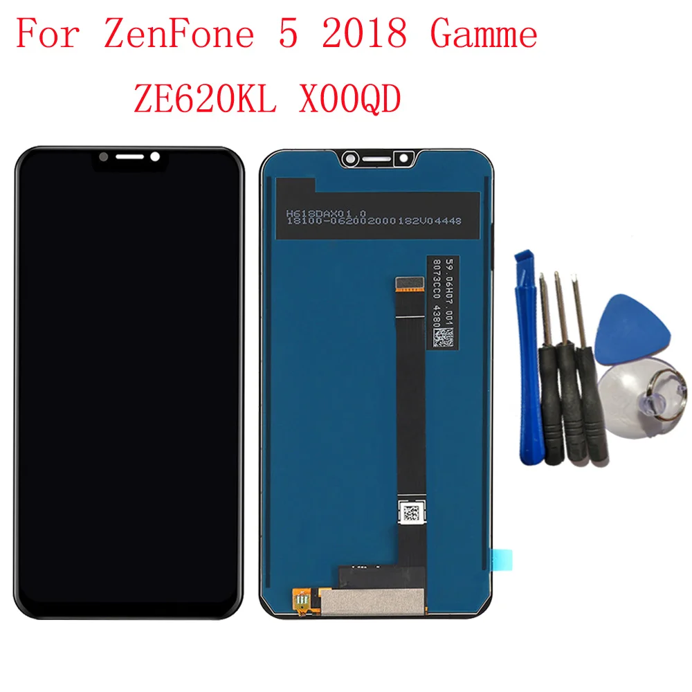 

6.2" For ASUS ZenFone 5 ZE620KL X00QD LCD Display Touch Screen Digitizer For Asus Zenfone 5 2018 Gamme LCD Screen Display