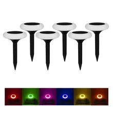 Солнечный наземный свет изменение цвета 10 светодиодный датчик ночные огни Водонепроницаемый Пейзаж напольные лампы для наружного газона патио двора Декор