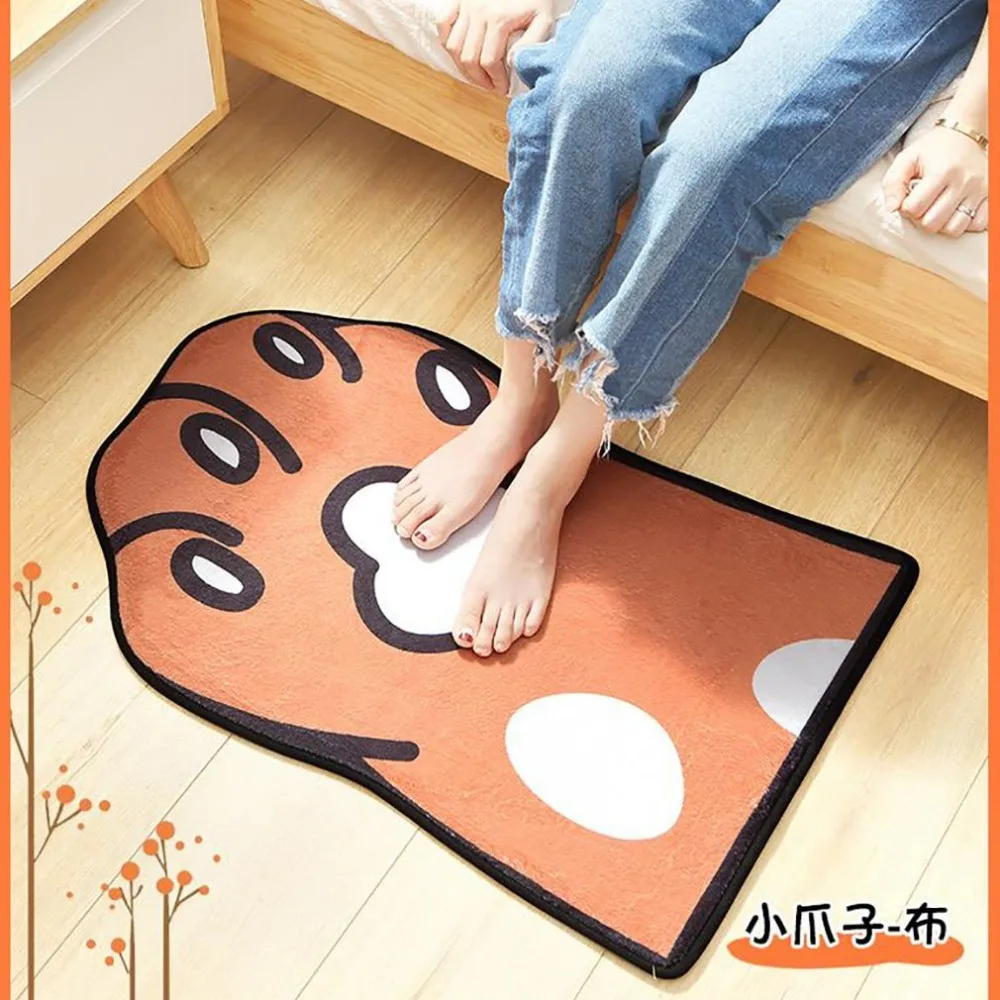 Flannel Cartoon Animal Pattern Home Creative Carpet Mats Home Suede Bedroom Kitchen Long Strip Non-Slip Absorbent Mat