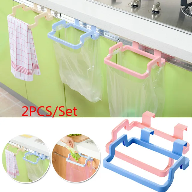 Best Price 1Pc Plastic Garbage Bags Storage Rack Trash Bag Holder Hanging Kitchen Cupboard Storage Stand Cabinet Rubbish Bag Durable