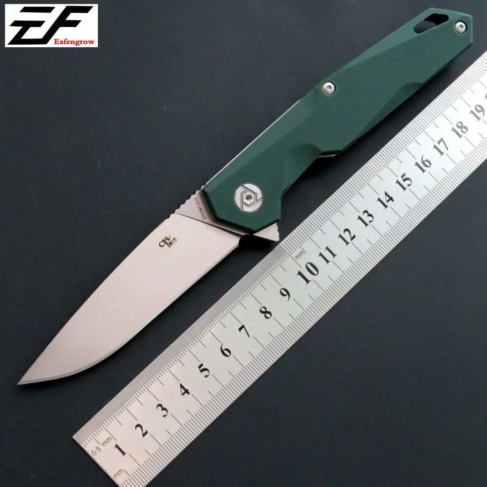 

Hot sale CH1047 G10 folding knife D2 blade ball bearing G10+steel handle outdoor survival hunting camping fruit knife EDC tools