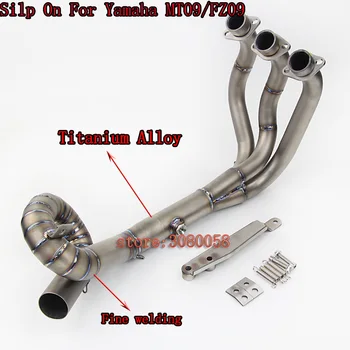 

MT09 FZ09 Titanium Alloy Motorcycle Exhaust Muffler For YAMAHA Escape Moto MT-09 FZ-09 Exhaust Front Pipe