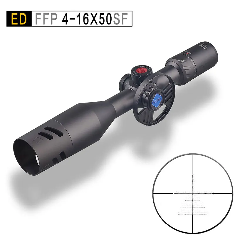 Оптический прицел Discovery ED 4-16x50SF FFP с первым фокусным расстоянием стеклянная сетка