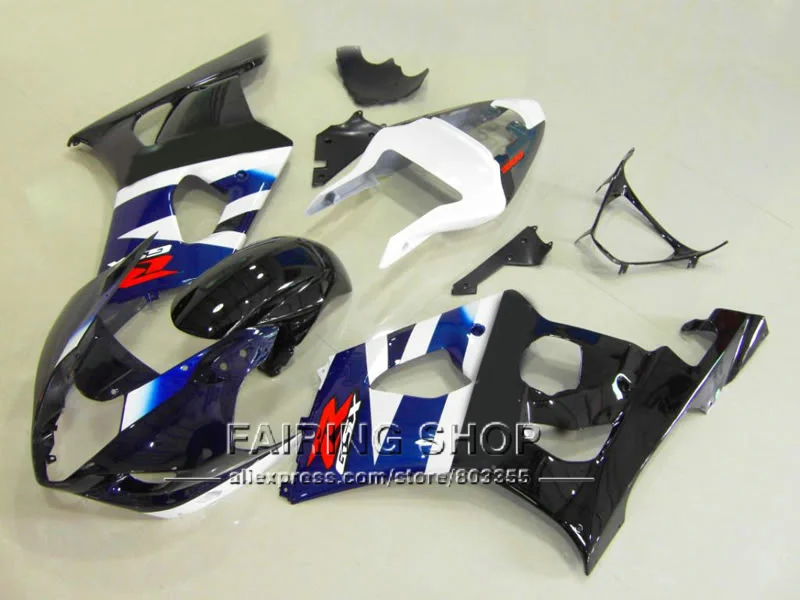 

High quality injection molding fairing kit for Suzuki GSXR1000 2003 2004 black white bodywork fairings set GSXR 1000 03 04 YI26