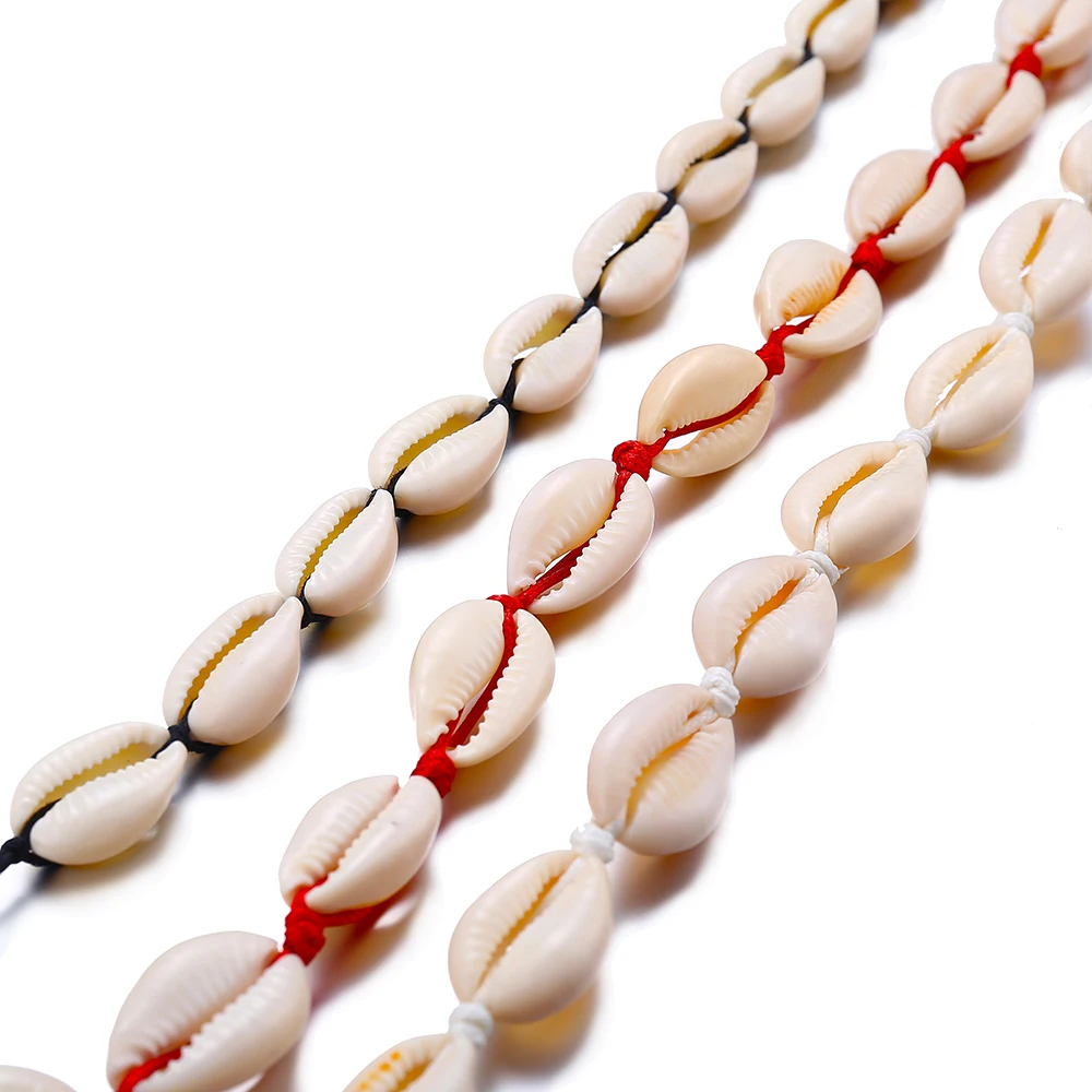 Boho Shell Choker Necklace for Women Girls New Handmade Braided Rope Chain Shell Choker Ocean Beach Shell Jewelry Dropshipping