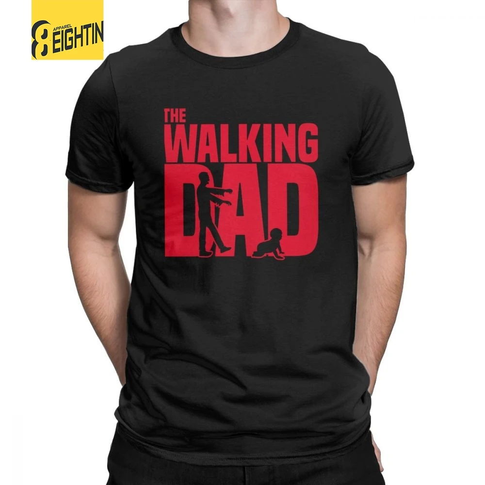 

Man T Shirt The Walking Dead The Walking Dad Simple Short Sleeves Tee Shirt Round Collar Clothes Cotton Printing T-Shirts
