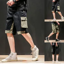 Мужские карманные новые стильные хлопковые мульти-комбинезоны с карманами шорты модные брюки для отдыха Классные удобные