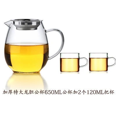 filter 650ml 2 cups Пингвин 650 мл термостойкая стеклянная ярмарка кружка сервировочная чашка кувшин чайник фильтр для чая подарочный чайный набор кунг-фу чайная посуда ситечко - Цвет: filter 650ml 2 cups
