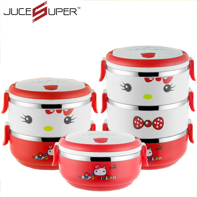 High Quality PP Stainless Steel Lunch Box Bento kitchen Dishes Container Case Dinnerware Tableware Food container