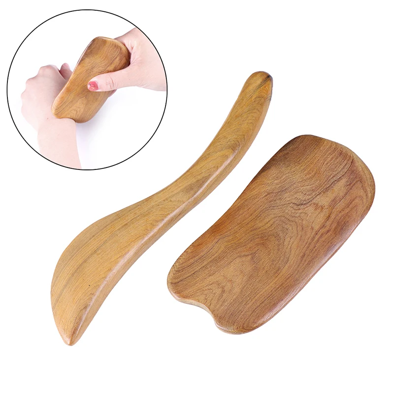 2 шт сандалового дерева Gua Sha доска массажный скребок guasha пластины для похудения