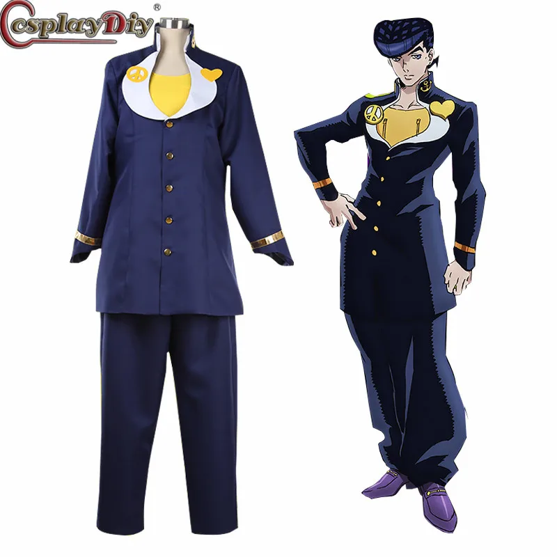 Косплэй diy JoJo невероятное приключение алмаз ломкий Косплэй Higashikata Josuke костюм Хэллоуин костюмы индивидуальный заказ