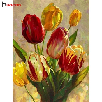 

Flowers Diamond Painting Cross Stitch Floral Diamond Embroidery Full Square Picture Of Rhinestones Mosaic Handmade