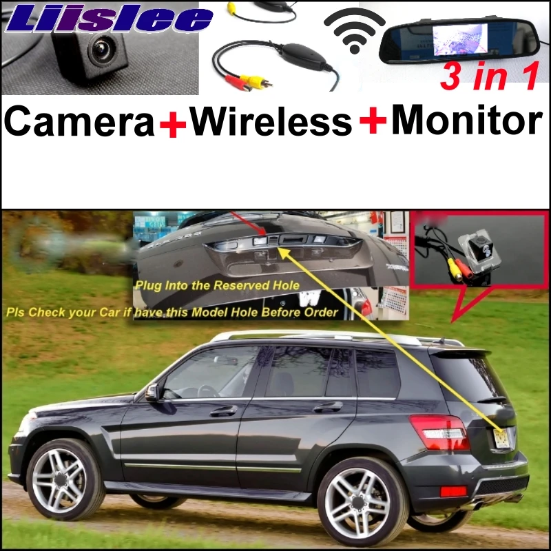 Liislee For Mercedes Benz GLK Class X204 Origial Hole Car Camera & Wireless Receiver & Mirror Screen Rear View Parking System