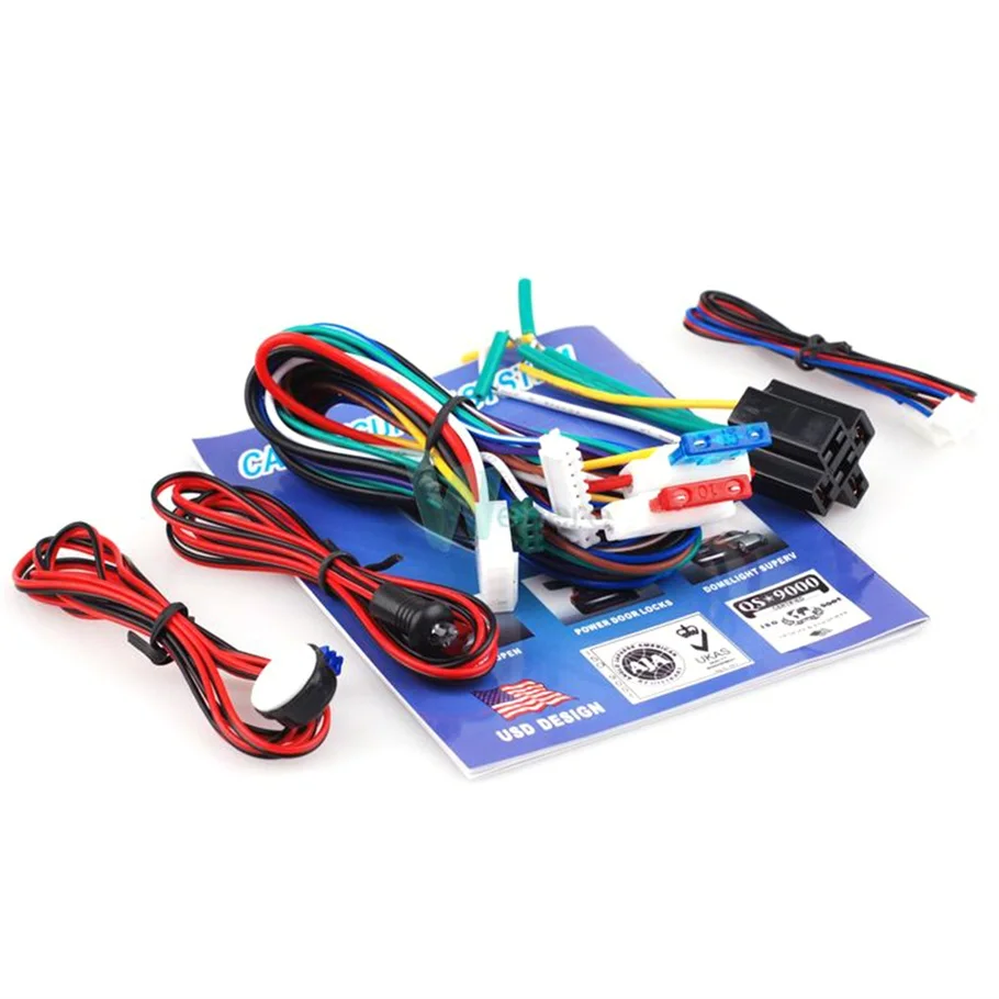 Universal One-Way Car Alarm Vehicle System Protection Security System Keyless Entry Siren with 2 Remote Control Burglar