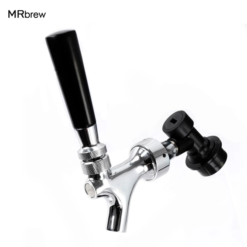 Draft Beer Tap Ball Lock Kit,Chrome Plating Faucet With Ball Lock Quick