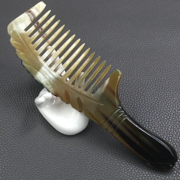 

Natural Yak Horn Comb Width Tooth Comb & Fine Tooth Comb- Anti-Static Horn Comb Hair Massage Tool