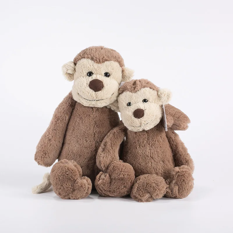 Stuffed Toys Kawaii Plush Animals Monkey for Baby Boy Girls Brithday Gifts Soft Cotton Cute Brinquedos Infants Peluche Toy Brown 1pcs 18cm cute flower monkey plush toy stuffed animals