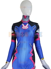 D VA Costume Female/Women/Girls/Lady Halloween Cosplay dva Zentai Catsuit Custom Lycra Spandex Digital Print D VA Bodysuit