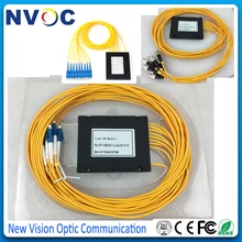 2 шт./лот, FTTH 1*8 PLC волоконно-оптический сплиттер, ABS упаковка коробки, с LC FC SC ST UPC SM разъем, 2,0 мм, 1 м, ABS коробка PLC модуль